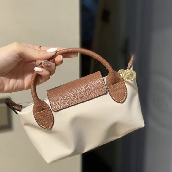 Longchamp Burgundy and Tan Cosmetic Bag - Picture 4 of 7